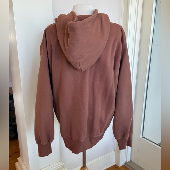 Aritzia TNA Chocolate Brown Zip-Up Hoodie - Picture 3 of 4